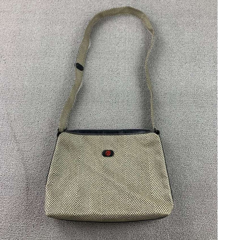 Vintage Nazareno Gabrielli Shoulder Bag Herringbone Emblem Logo Leather Multi‎